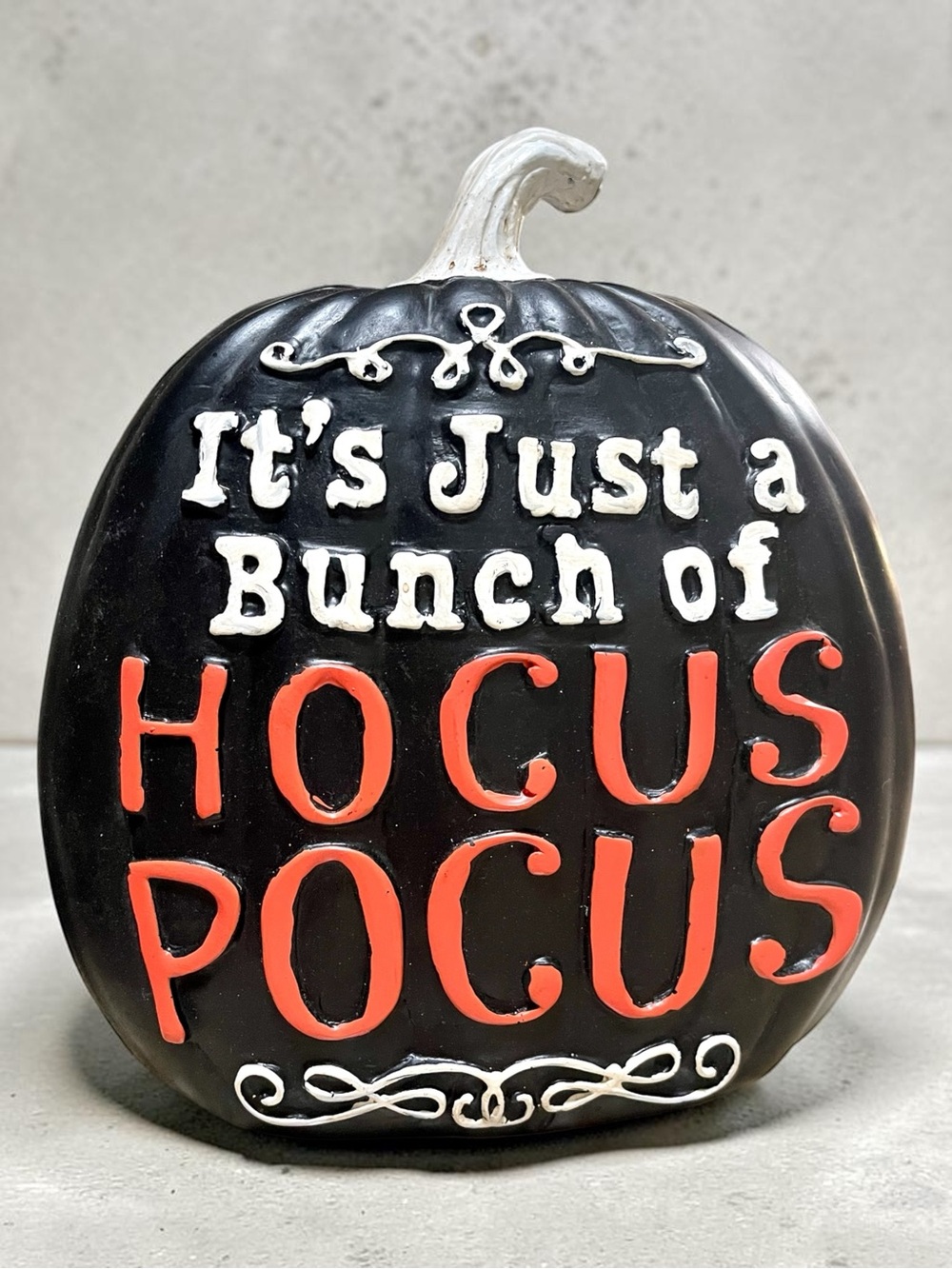 It’s just a bunch of hocus pocus Halloween pumpkin counter sitting decoration